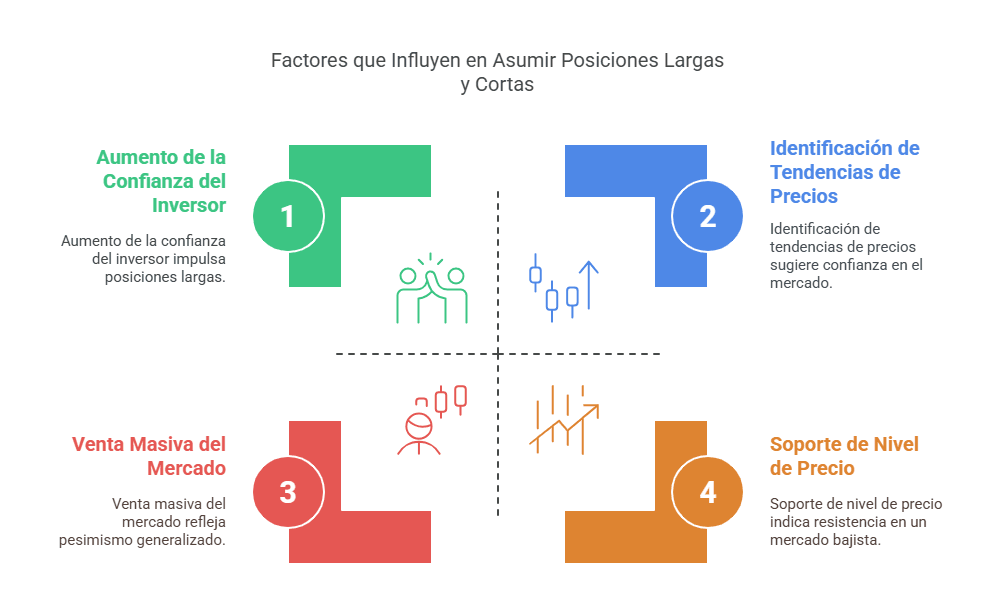 Factores que Influyen en Asumir Posiciones Largas y Cortas.