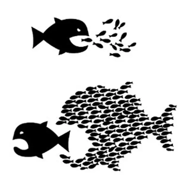 Cuando los peces chicos se unen, pueden enfrentar a los tiburones.